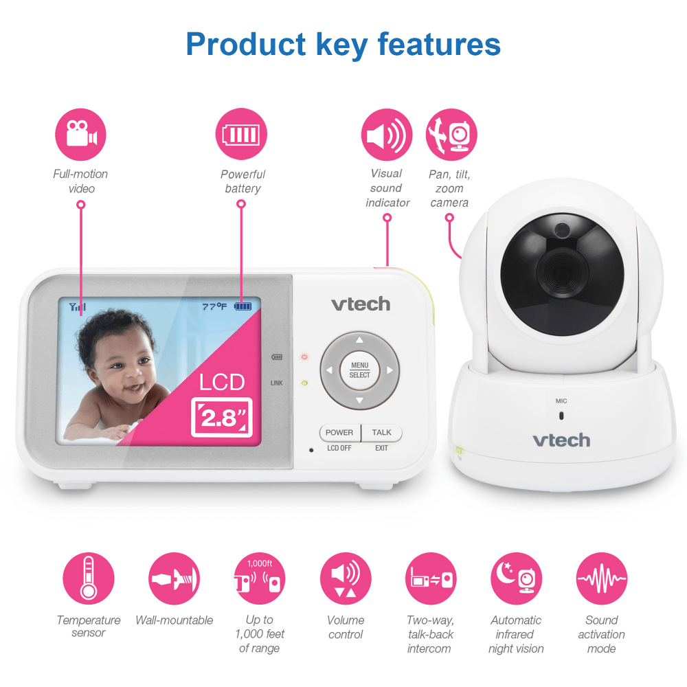 Vtech baby monitor security key sale