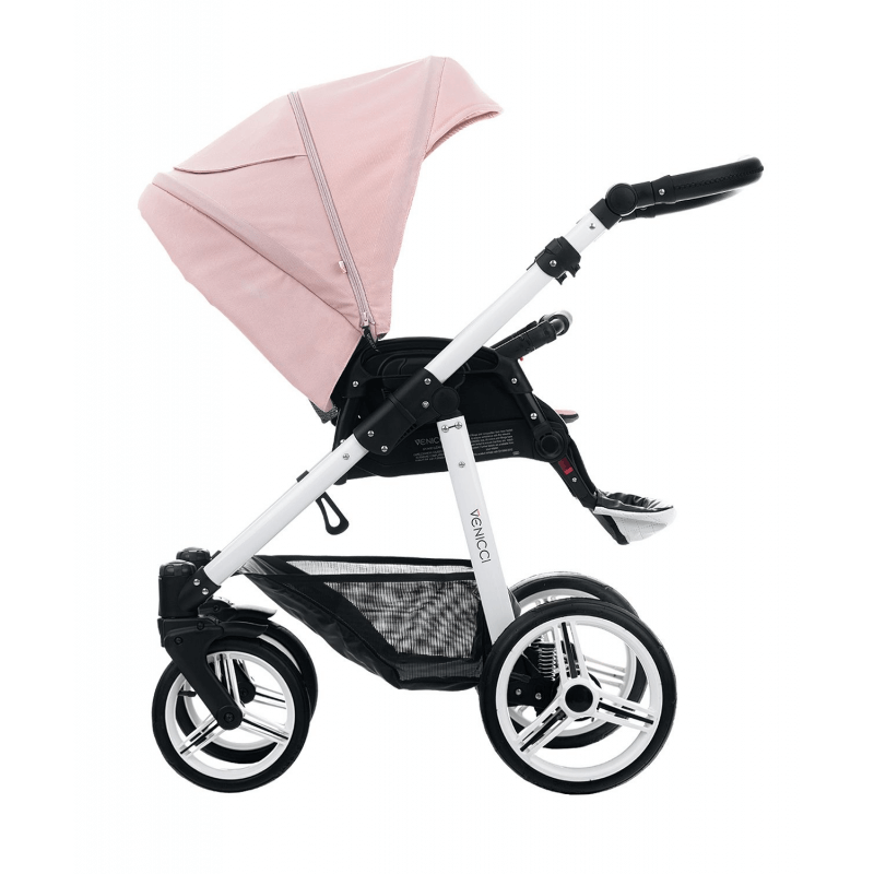 Venicci Pure 3 in 1 Travel System 10 Piece Bundle Rose