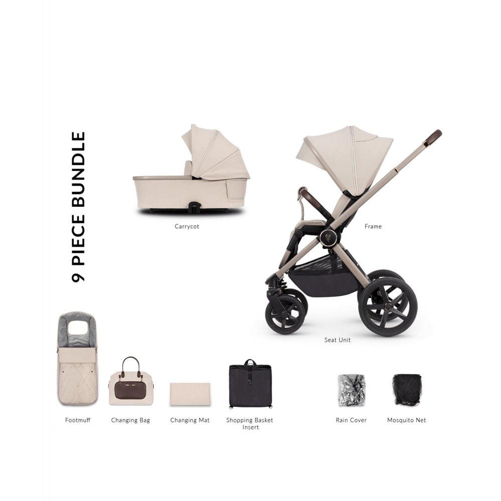 Photos - Pushchair Venicci Tinum Upline 2 in 1 Travel System - Stone Beige DSR14319BE 