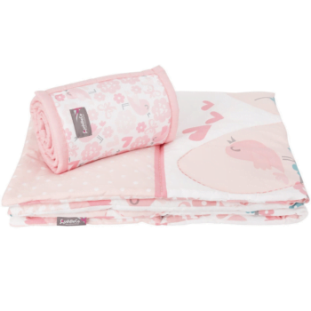 CuddleCo Comfi Dreams 2 Piece Bedding Set - Love Birds