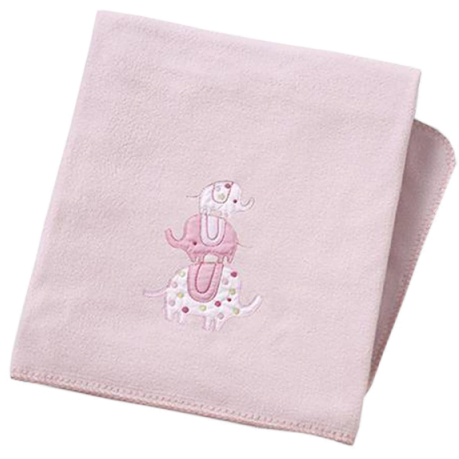 East Coast Fleece Blanket - Elephant Spot Pink