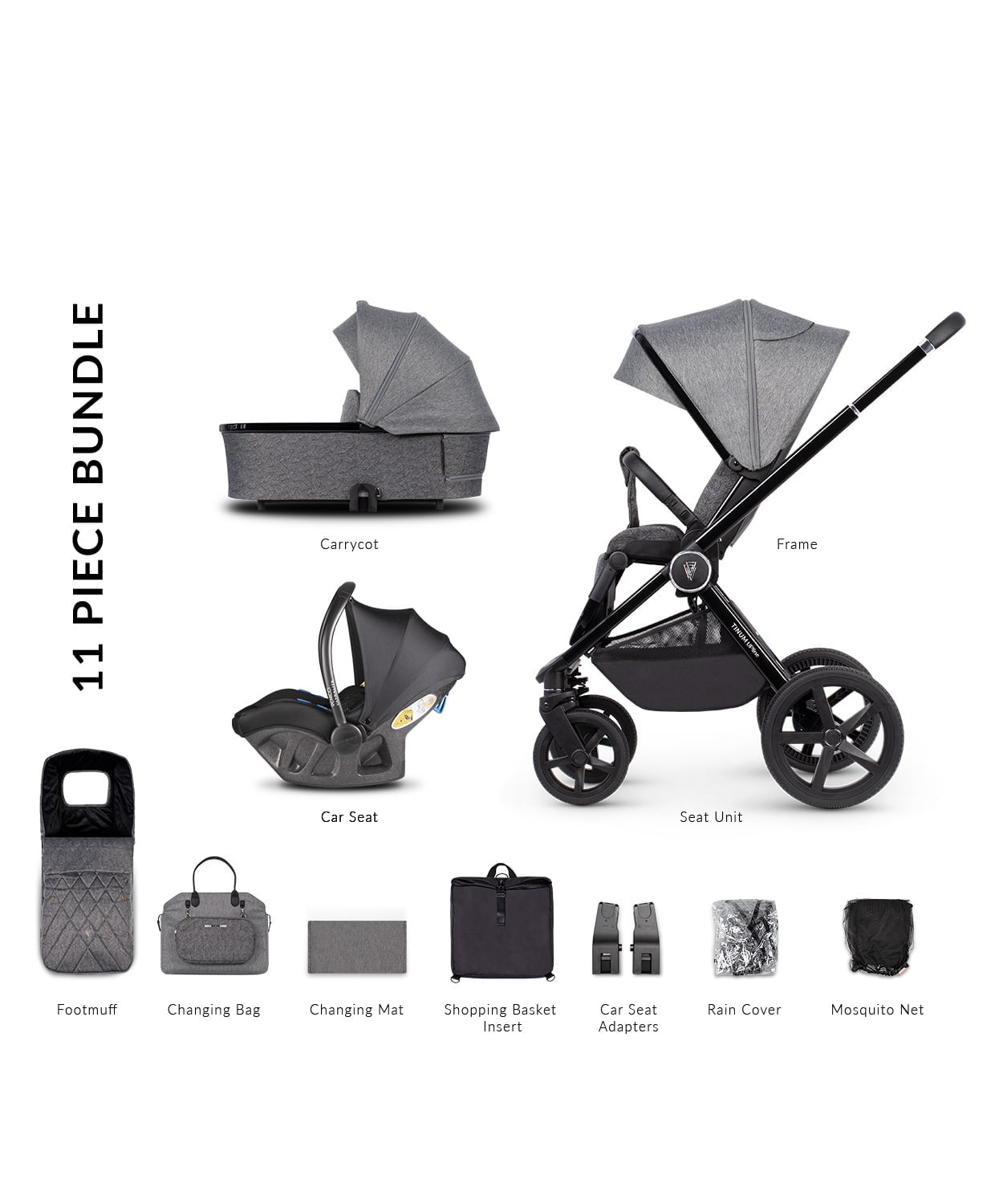 Photos - Pushchair Venicci Tinum Upline 3 in 1 Travel System with Ultralite Car Seat 