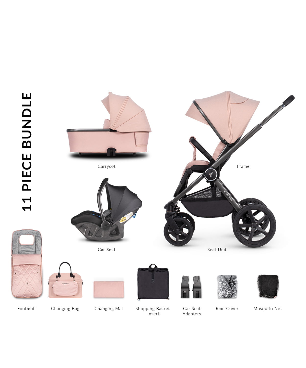 Photos - Pushchair Venicci Tinum Upline 3 in 1 Travel System with Ultralite Car Seat 