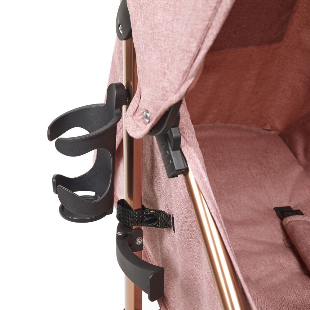 Pink leather stroller deals