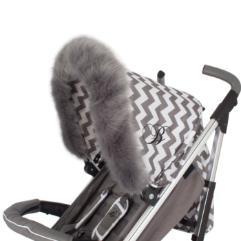 Black fur pram hood deals trim