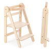 Mamatoyz Folding Toddler Learning Tower In Natural Wood